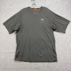 Outdoor Research T Shirt Mens XL Grey Echo Short Sleeve Lightweight Athletic